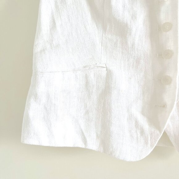 New Zara Women Collection 100% Linen Vest in Oyster White - Picture 7 of 9